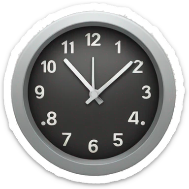 9:00 o’clock in clock  sticker