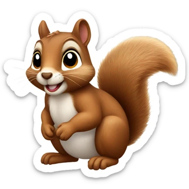 Squirrel sparkle sticker