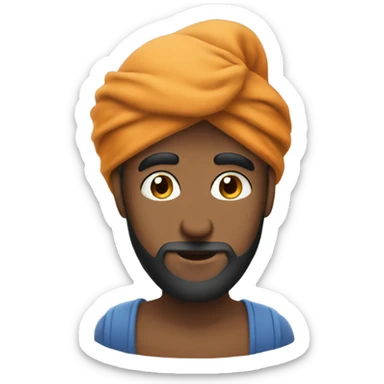 turban guy with beard sticker