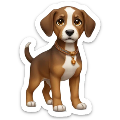 indian pariah puppy full body sticker