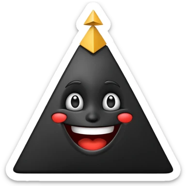 pyramide noir avec un sourire terrifiant  sticker