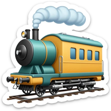 A train that has needles in it sticker