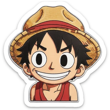 Luffy from one piece is sorry sticker