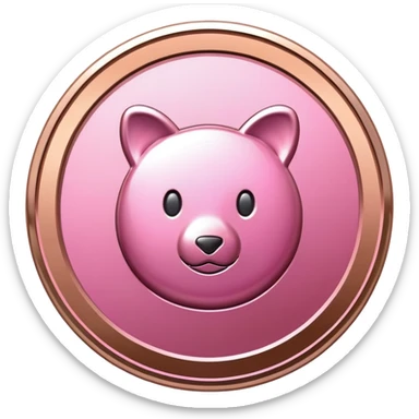 Pink money coin sticker
