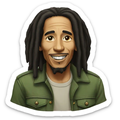 bob marley sticker