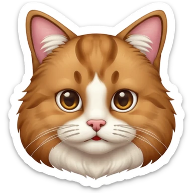 cat with mans mustache  sticker