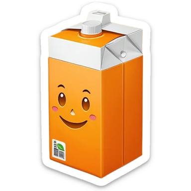orange juice box sticker