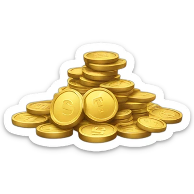 A pile of gold coins sticker