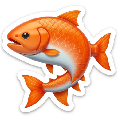 cute salmon fish sticker