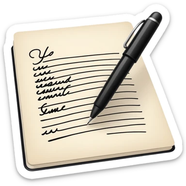 Signature at the bottom of the page sticker