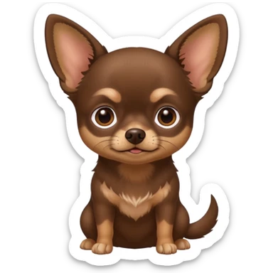 Dark Brown chihuahua  sticker