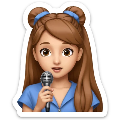 ariana grande with microphone sticker