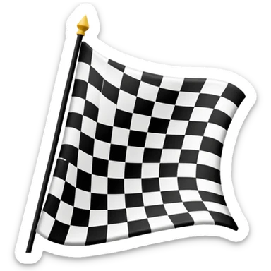 finish line with checkered flag sticker