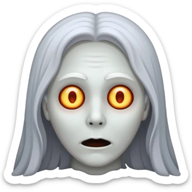 dead hair gost sticker