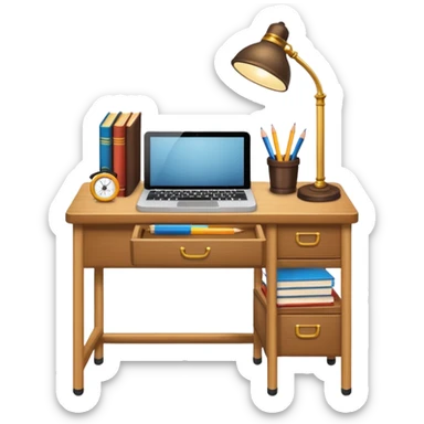Simple Student Desk sticker