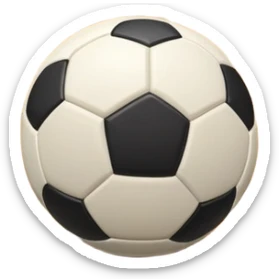 A mini football (futsal) ball placed on the court, with the goals and boundary lines visible in the background. The scene captures the fast-paced nature of the sport, with the compact indoor court and a focus on the ball ready for action. sticker