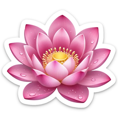 lotus flower with sparkles sticker