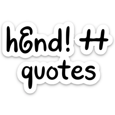 quotes icon, hand-drawn black outlined style sticker