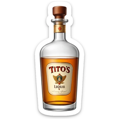 Tito’s liquor bottle sticker