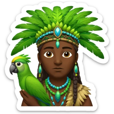 shaman hold a 1 pet parrot sticker