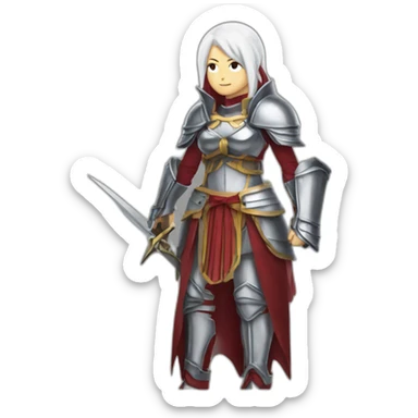 Erza scarlet en armure du dieu des destinés sticker