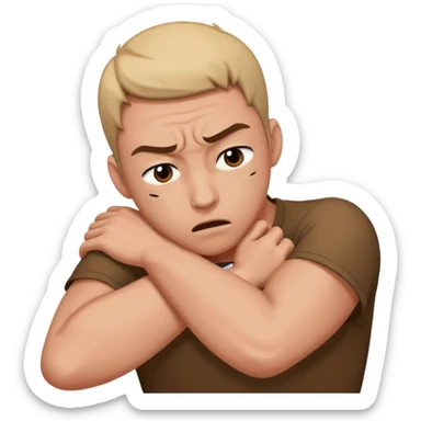 Someone in a headlock sticker