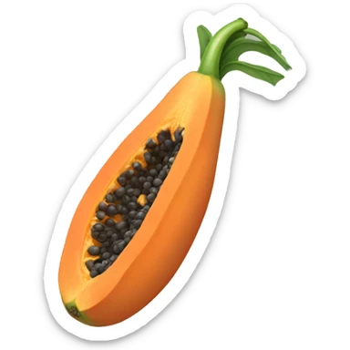 a single papaya sticker