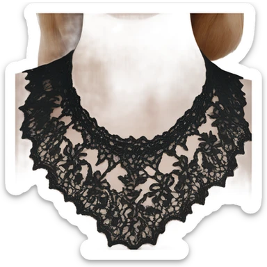 Black lace choker necklace sticker