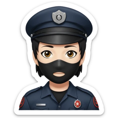 Itachi anbu black cop face mask sticker