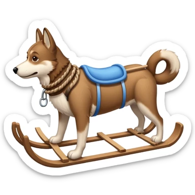 Dog sled sticker