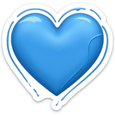 blue heart spray-painted like graffiti  sticker