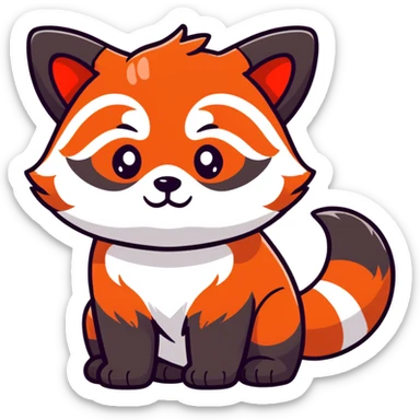 Red panda  sticker