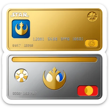 Star wars credits currency like a card sticker