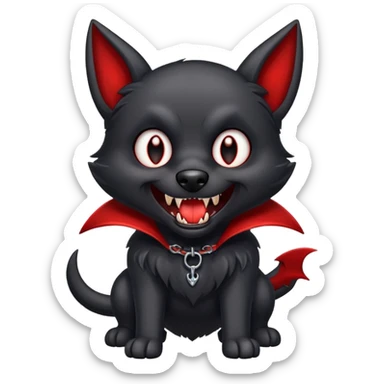 vampire dog sticker