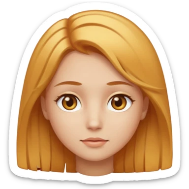 Girl with hair color and eyes honey sticker