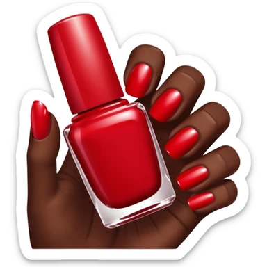 Emoji like this 💅🏾 but with cherry red nail polish  sticker