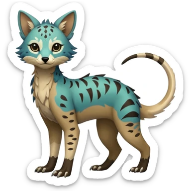 Modern Feral Rare Fantasy Vernid-Trico-species by LiLaiRa, random markings, full body sticker