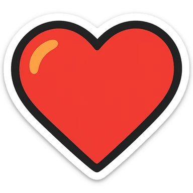 A heart emoji sticker
