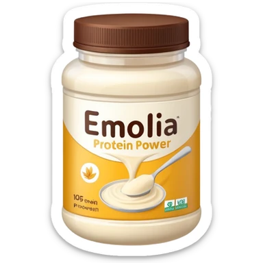 vanilla protein powder jar labeled vanilla picture icon sticker