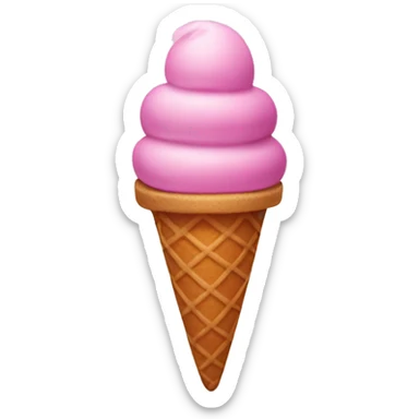 pink ice cream cone sticker