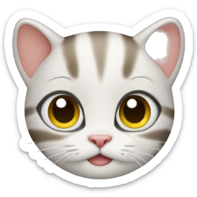 emoji cat baby sticker