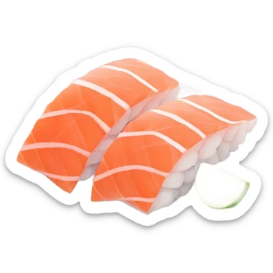 Two pieces of sashimi hugging  sticker