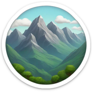 mountains sticker