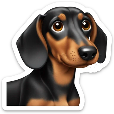 Dachshund with Mickey Mouse ears sticker