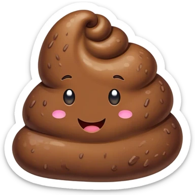 Piece of poop sticker