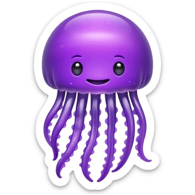 a single jellyfish shaped gummy purple but no tenticles sticker