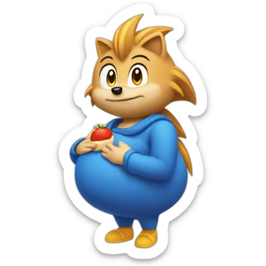 Pregnant-sonic-the-hedgehog sticker