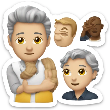 Дівчина з довгим коричневим волоссям і карими очима в обручі на якому написано Happy Birthday тримає лілії руках  sticker