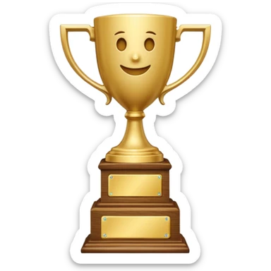 i want a participation trophy that is a completely plain and pretty small trophy that says Participation Trophy on the gold plate on the wooden base sticker