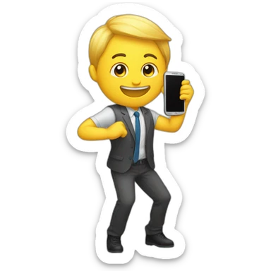 Smm specialist dance with a lot of phone sticker